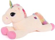 🦄 toys studio big unicorn plush pillow: soft & large stuffed animal gift for girls boys (32'', pink) logo