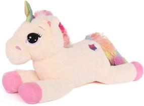 img 4 attached to 🦄 Toys Studio Big Unicorn Plush Pillow: Soft & Large Stuffed Animal Gift for Girls Boys (32'', Pink)