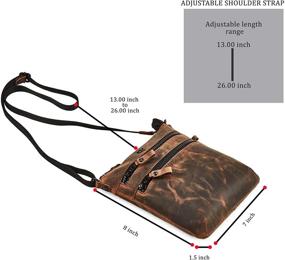 img 1 attached to 👜 Elegant COCHOA Triple Zip Real Leather Crossbody- Premium Vintage Crossover Sling Bag for Women