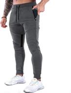 gansanro men's joggers sweatpants: premium slim fit athletic jogger pants with zipper pockets - perfect for men's activewear and casual athleisure logo