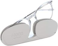 👓 nooz optics oval reading glasses for men and women - alba model from essential collection - magnifying readers logo