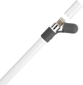 img 2 attached to TXEsign 2 шт. премиальный силиконовый держатель для колпачков для карандашей и 2 шт. замена колпачков для карандашей для Apple Pencil (Drak Grey)