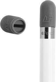 img 1 attached to TXEsign 2 шт. премиальный силиконовый держатель для колпачков для карандашей и 2 шт. замена колпачков для карандашей для Apple Pencil (Drak Grey)