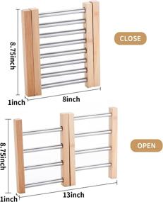 img 1 attached to 🔥 Moukabal Expandable Stainless Steel Trivets: Efficient Kitchen Solution