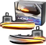 🚘 enhance safety & style: ijdmtoy clear lens dynamic sequential blink/flow led side mirror turn signal light kit for toyota tacoma, rav4, highlander & more logo