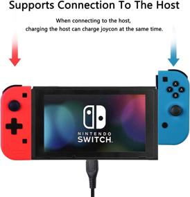 img 3 attached to 🎮 Wireless Joy Con Pad for Nintendo Switch - Red & Blue Replacement Controller, Dual Vibration Support, Compatible with Nintendo Switch Console