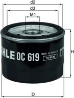 🔍 enhanced mahle oc 619 oil filter logo