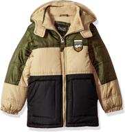 🧥 ideal winter outerwear: ixtreme boys coloblock puffer w/patch logo