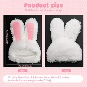 img 3 attached to 🐰 Cute Bunny Rabbit Hat with Ears for Cats & Small Dogs: Ideal Party Costume & Halloween Accessory by BWOGUE