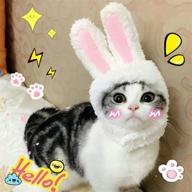 🐰 cute bunny rabbit hat with ears for cats & small dogs: ideal party costume & halloween accessory by bwogue логотип