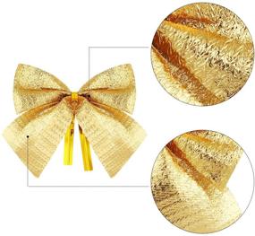 img 2 attached to 🎄 Captivating Gold Mini Christmas Tree Bows for Stunning Xmas Tree Ornaments – 144 Pieces of Elegant Bowknot Decorations and Supplies