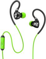 🎧 наушники jlab audio fit2 sport: устойчивые к поту, водонепроницаемые, с возможностью настройки крючков для ушей - зеленый/черный (гарантированная посадка, пожизненная гарантия) логотип