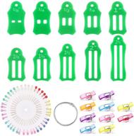 🧵 efficient fabric and bias strips tools: 10-piece jelly roll sasher with storage chain, 40 quilting pins, and 10 sewing clips logo