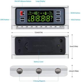 img 2 attached to 🔍 URPRO Protractor Inclinometer Magnetic Backlight: Precision Measuring Tool with Illuminated Magnetic Backlight for Accurate Angles