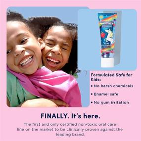 img 1 attached to Lumineux Oral Essentials 3 Pack Kids Toothpaste: Fluoride Free, Certified Non Toxic with Strawberry Flavor - No Artificial Flavors, Colors, SLS or Harsh Chemicals - Dentist Formulated