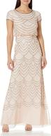 👗 stunning short sleeve blouson beaded gown for women by adrianna papell logo