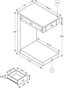 img 1 attached to 🌑 Dark Taupe Monarch Accent Table with Drawer for Improved SEO