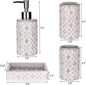 img 3 attached to Wodlo Groovy Bathroom Accessories Set - Complete Bath Accessory Sets for a Stylish and Functional Bathroom!