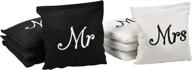 💑 gosports wedding theme cornhole bean bag set - 8-piece set with 4 'mr' bags and 4 'mrs' bags logo