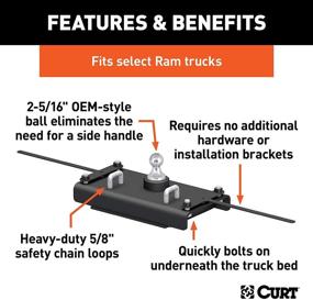 img 2 attached to Крюк на шарнире CURT 60614 для Ram 2500 - стиль завода, оригинальное оборудование, грузоподъемность 30 000 фунтов, шар 2-5/16 дюймов - идеальная посадка.