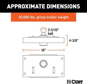 img 3 attached to Крюк на шарнире CURT 60614 для Ram 2500 - стиль завода, оригинальное оборудование, грузоподъемность 30 000 фунтов, шар 2-5/16 дюймов - идеальная посадка.