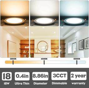 img 3 attached to JARLSTAR Ultra Thin 3000K 6000K Selectable Can Killer: The Ultimate Lighting Solution