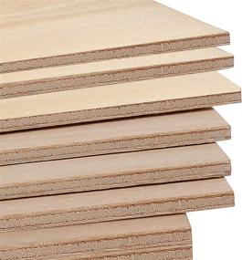 img 1 attached to 🪵 Pack of 10 Balsa Wood Sheets - Large Thin Wood Boards 12 x 12 x 1/8 Inch Size, Ideal for Crafts | Moisture Resistant, Anti-Deformation, Easy to Cut and Paint | Unfinished Natural Basswood Board for DIY Models