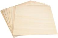 🪵 pack of 10 balsa wood sheets - large thin wood boards 12 x 12 x 1/8 inch size, ideal for crafts | moisture resistant, anti-deformation, easy to cut and paint | unfinished natural basswood board for diy models logo