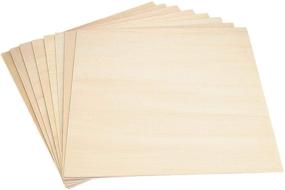 img 4 attached to 🪵 Pack of 10 Balsa Wood Sheets - Large Thin Wood Boards 12 x 12 x 1/8 Inch Size, Ideal for Crafts | Moisture Resistant, Anti-Deformation, Easy to Cut and Paint | Unfinished Natural Basswood Board for DIY Models