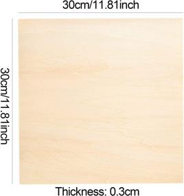img 3 attached to 🪵 Pack of 10 Balsa Wood Sheets - Large Thin Wood Boards 12 x 12 x 1/8 Inch Size, Ideal for Crafts | Moisture Resistant, Anti-Deformation, Easy to Cut and Paint | Unfinished Natural Basswood Board for DIY Models