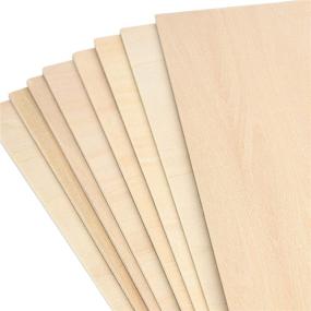 img 2 attached to 🪵 Pack of 10 Balsa Wood Sheets - Large Thin Wood Boards 12 x 12 x 1/8 Inch Size, Ideal for Crafts | Moisture Resistant, Anti-Deformation, Easy to Cut and Paint | Unfinished Natural Basswood Board for DIY Models