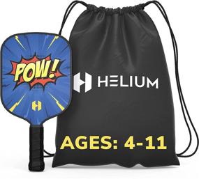 img 2 attached to Kid's Helium Pickleball Paddle – Lightweight Child Size Paddle for Children 12 and Under, Honeycomb Core, Graphite Strike Face, Includes Drawstring Bag - POW!