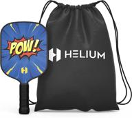 kid's helium pickleball paddle – lightweight child size paddle for children 12 and under, honeycomb core, graphite strike face, includes drawstring bag - pow! логотип