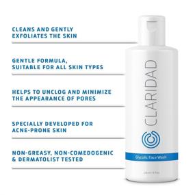 img 1 attached to 🌟 Claridad Skincare 12% Glycolic Acid Exfoliating Face Wash: Powerful Anti-Wrinkle, Anti-Aging, Anti-Acne Deep Cleanser for Fading Age Spots and Evening Skin Tone - Medical Grade Efficacy