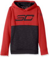 👕 active boys' clothing: under armour fleece hoodie in x small size logo