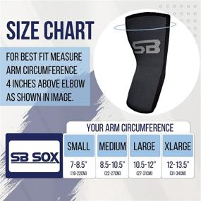 img 1 attached to 🎾 SB SOX Compression Elbow Brace (Pair) – Ultimate Support for Tennis Elbow, Tendonitis, Arthritis, and Golfer's Elbow – Ideal for Weightlifting, Sports, and All Activities