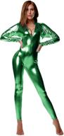 👩 niliker women's liquid metallic catsuit: trendy jumpsuits, rompers & overalls logo