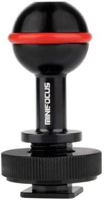 img 4 attached to 📷 MINIFOCUS 1-Inch Ball Head Mount Cold Shoe Base Adapter Connector for Underwater Diving Camera Waterproof Housings Case Video/Flash/Strobe Hot Shoes