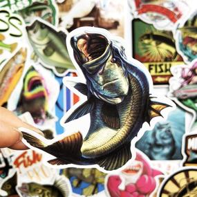 img 1 attached to Go Fishing Stickers: 60Pcs Variety Vinyl Car Sticker Water Bottle Skateboard Motorcycle Phone Bicycle Luggage Guitar Bike Sticker Decal