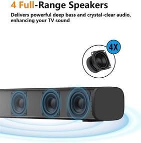 img 3 attached to 🔊 Infuture B1 Soundbar for TV - Wired & Wireless Bluetooth 5.0 Stereo Soundbar Audio Speakers with RCA, USB, Optical, AUX Connections for TV Speakers/Home Theater, Gaming, and Projectors