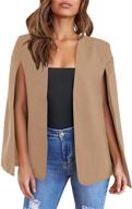 gamisote women's split sleeve cape blazer: open front jacket, ideal for casual workwear logo