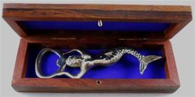 img 3 attached to 🧜 Enchanting Mermaid Bottle Opener: Exquisitely Crafted with Wooden Inlays