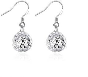 img 4 attached to 🎀 Hollow Ball Round Cage Heart Love Filigree Fish Hook Dangle Earrings – Women Girls Sensitive Ear Fashion Elegant Lightweight Jewelry, Sterling Silver Plated, Hypoallergenic, Dangling, Perfect Gift