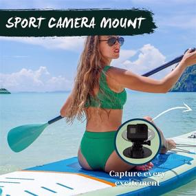 img 1 attached to 🏄 DAMA Inflatable Stand Up Paddle Board: Stable & Durable SUP Yoga Board with Dry Bags, Camera Seat, Floating Paddle, Hand Pump & More