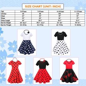 img 1 attached to LEEGEEL Vintage Rockabilly Dresses Necklace Girls' Clothing