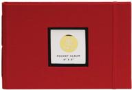 📷 kinsho pocket albums: compact and vibrant 4" x 6" red albums logo