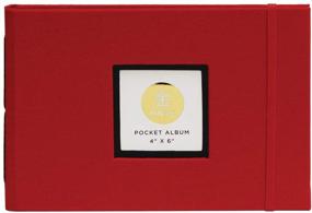 img 4 attached to 📷 Кинсо Карманные альбомы: Компактные и яркие альбомы красного цвета размером 4" x 6
