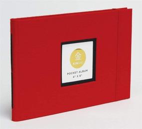img 3 attached to 📷 Кинсо Карманные альбомы: Компактные и яркие альбомы красного цвета размером 4" x 6
