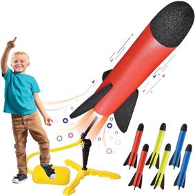 img 4 attached to Colorful Kids Toy Rocket Launcher: Ignite Their Imagination!