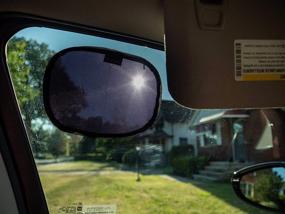 img 3 attached to 🌞 Защитная наклейка Glare Patch - Мини солнцезащитный клейкий блокатор для автомобильных окон. Солнцезащитная шторка для детских сидений, боковых окон для младенцев и детей, солнцезащитный козырек для водителя, противосветовая заслонка, безопасность водителя - Упаковка из 2 штук